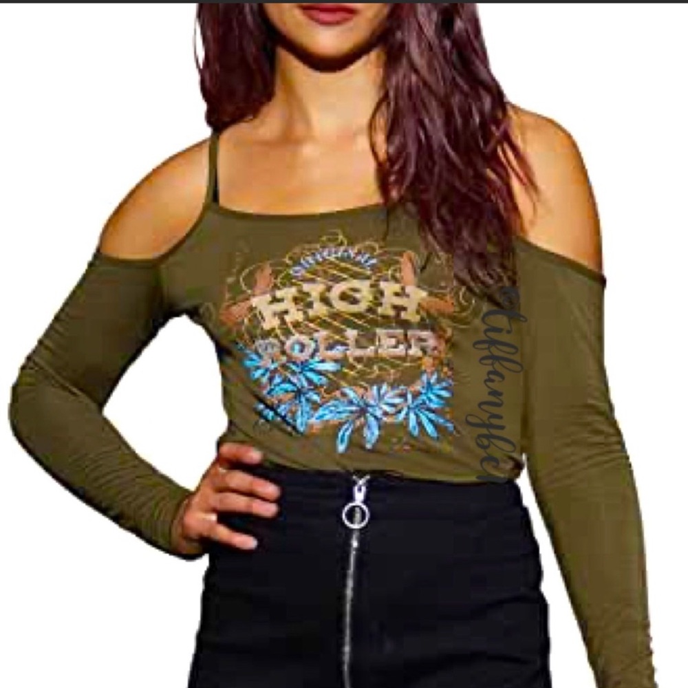 “High Roller” Long Sleeved Top Size S/M